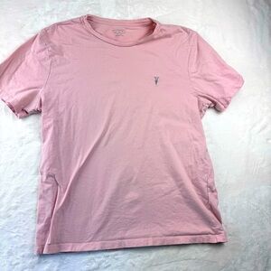 Allsaints Shirt XL Tee Light Pink logo casual regular fit